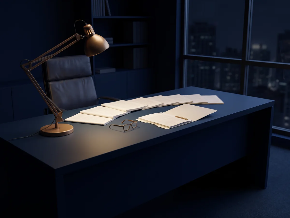 Expediente sancionatorio en estudio sobre un escritorio de trabajo